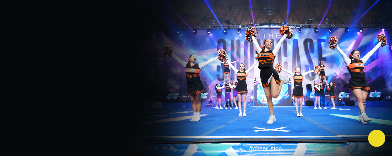 Fotografía profesional de una rutina de cheerleading